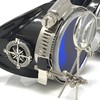 Steampunk Goggles Rave Glasses with Compass Design, Handcrafted Victorian Style,