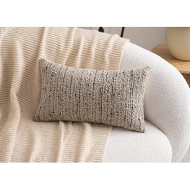 Zealax Textured Boucle Lumbar Pillow Covers 12x20 Neutral Throw Decorative Pillow Covers for Bed Couch, Luxury Accent Pillow Cases Square Cushion Covers Set of 2, Light Taupe