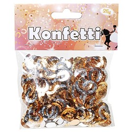 1 Bag of 25 g Confetti Mix Horseshoe Motif Metallic Foil