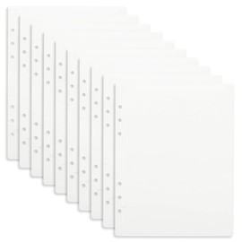 Pack of 10 Binder Pockets, A5 Transparent Plastic Folder Sleeves, Waterproof Plastic Binder Pockets, PP Plastic Document Pockets, Waterproof Loose Leaf Folder, for File Invoice Card Photo