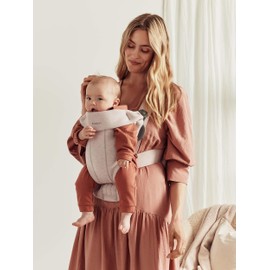 BabyBjörn Baby Carrier Mini, 3D Jersey, Light Beige | Newborn Carrier (7-25 lbs), Ergonomic, Easy-to-Use