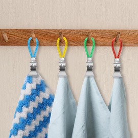 TEOZBLU Pack of 15 Towel Clips, Multifunctional Towel Clips, Tea Towels, Towel Holder Clips for Bathroom, Kitchen, Clips without Sewing, for Hanging