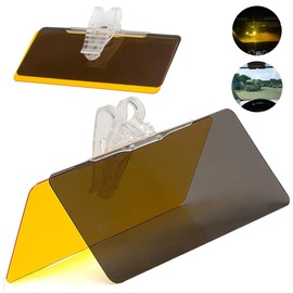Car Visor 2 in 1 Day and Night Anti-Glare Visor, Automobile Sun Anti-UV Block Visor, Non Glare Anti-Dazzle Sunshade Mirror Goggles Shield for Driving Goggles, Windshield Visor