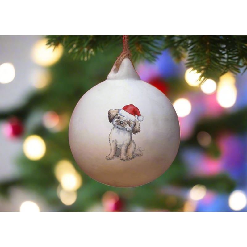 Image Industry Lhasa Apso Ceramic Bauble - Tree Decoration -