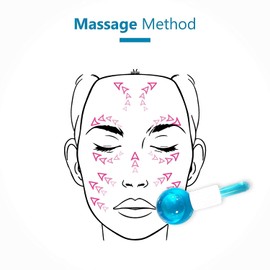 Facial Ice Globe - bolihees Cool Roller Ball to Reduce Puffiness, Pores, Wrinkles, Magic Ice Facial Massage Tools for Face and Neck, Eye circle Rollers