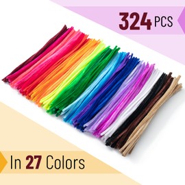 Mr. Pen- Chenille Stems, 324 Pcs, 27 Colors, Craft Supplies, Bulk, Fuzzy
