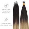 WENNALIFE I Tip Hair Extensions Human Hair, 50g 50s 18