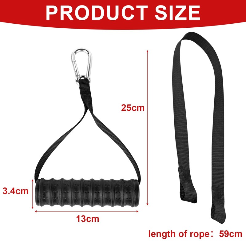 fuxunamz Cable Pull Handles, Triceps Rope Cable Attachment, Bicep Pull