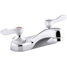 Kohler K-400T20-4AKA-CP Triton Bowe 1.0 Gpm Centerset Bathroom Sink Faucet With Aerated Flow & Lever Handles Drain Not Included, Polished Chrome