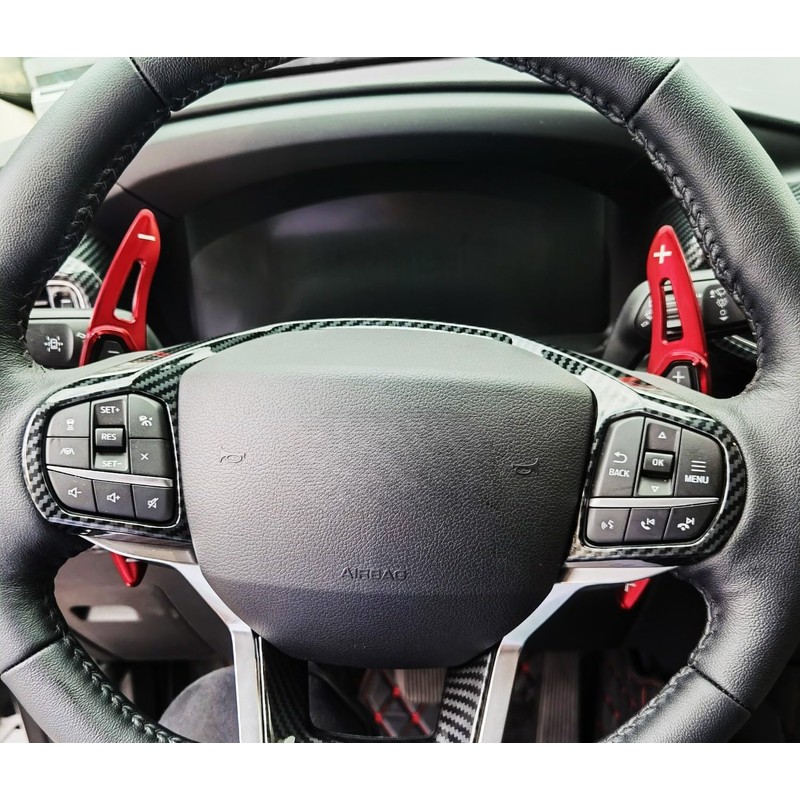 iJDMTOY Sports Red Performance Style Aluminum Paddle Shifter Extensions Compatible