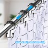 Shower Curtain Hooks,Double Sided Black Shower Curtain Hooks Rust Proof,Set