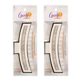 Goody Sport Forever Claw Clip – 2 Pack | Non-Slip Grip Hair Clips for Fine & Thick Hair | Sport-Level Hold for Active Lifestyles
