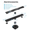 Shower Drain Stainless Steel for Bathroom: Black Linear Shower Drain