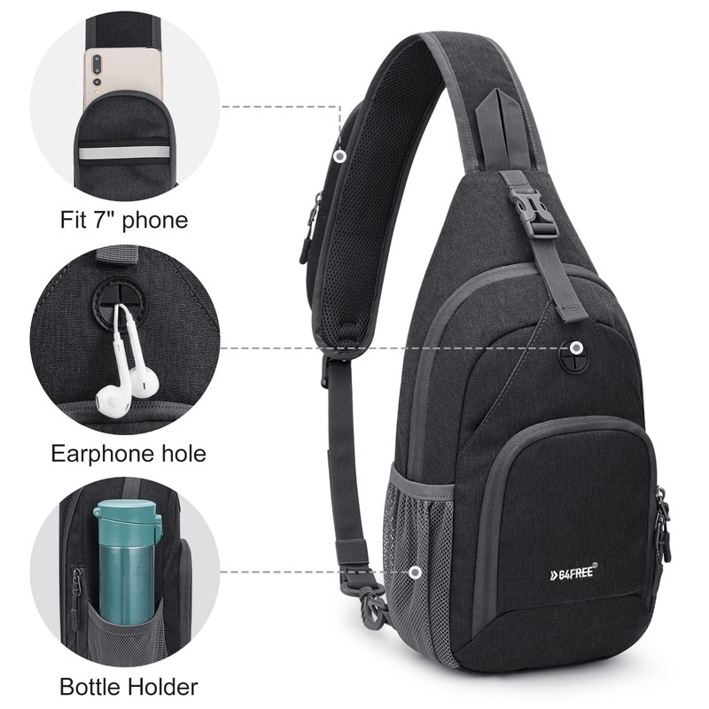 G4Free Sling Bag Crossbody Backpack Small Chest Shoulder Bag Outdoor
