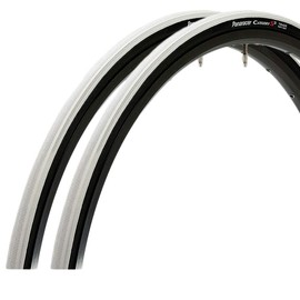 Panaracer Clincher Tire Set of 2 [700 x 23C] Category S2 F723-CATS-W2 White/Black Side (For Road Bikes, Cross Bikes, Commuting, City Riding, Touring, Long Ride)