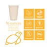 100% Compostable Disposable Coffee Cups [16oz 320 Pack] Paper Cups