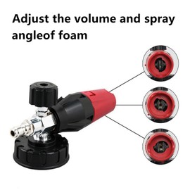 Sooprinse Foam Cannon Kit with Pressure Washer Short Gun, 1 L Snow Foam Lance with 1/4 Inch Quick Connector, Foam Blaster with Pressure Washer Gun,4000 PSI, Black