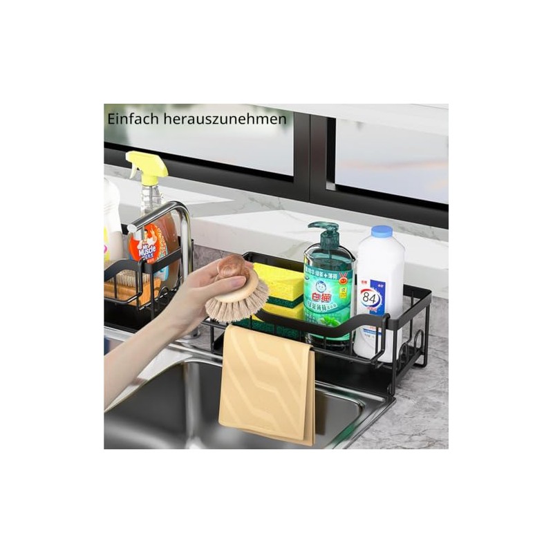 Kitchen Sink Organiser Sponge Holder - Kitchen Sink with Dish