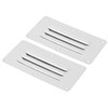X AUTOHAUX 2pcs Boat 304 Stainless Steel Stamped Louvered Ventilation
