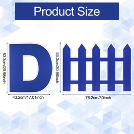 DoubleFill D Fence Sign Football Cheer Signs for Competition Reusable D Fence Cutout Plastic Defense Sports Sign for Sports Party Decoration Basketball Baseball Game Day Yard Cheerleading Accessory