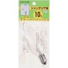 Yazawa C321410C_set Chandelier Bulbs, Clear, 10W, E14 Base, Set of