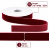 G2PLUS 25mm Burgundy Christmas Velvet Ribbon for Gift Wrapping: 25