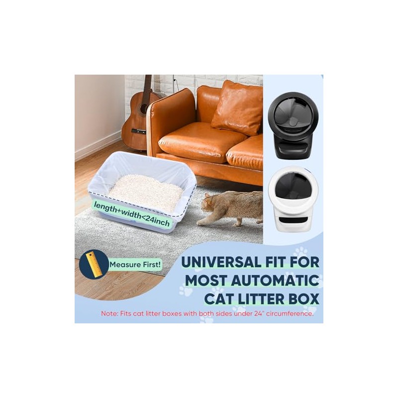 160 Count Cat Litter Box Liners Compatible with Litter Robot