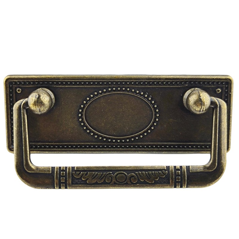 MuDuJia 6 Pack 2 1/2" Antique Bronze Bail Drawer Pull