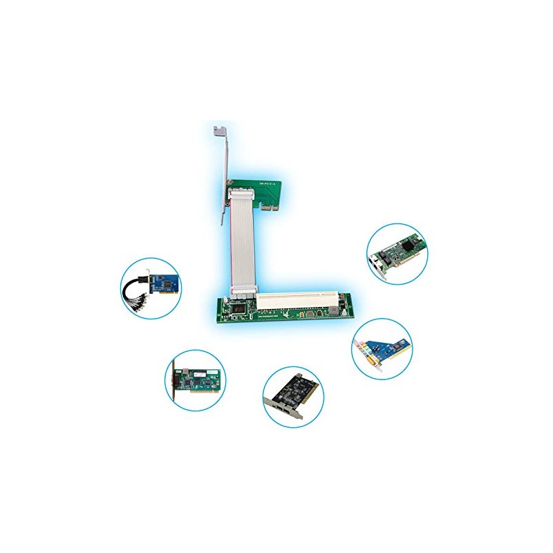Sintech PCI-E Express 1X to PCI 32bits Adapter with 10CM