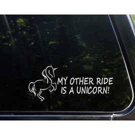 Diamond Graphics My Other Ride is Unicorn (9" x 4") Die Cut Decal Bumper Sticker for Windows, Cars, Trucks, Laptops, Etc.