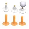 Golf Tee Set, 6 Pieces, Multiple Heights 0.984-3.15 Inch, White