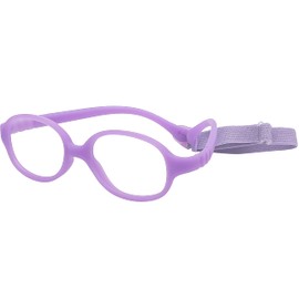 Geborilma Unbreakable Eyeglasses for Kids Flexible Glasses - XS Toddler Glasses Frames for Baby Eyeglass Frames 43-15-120 Light Purple
