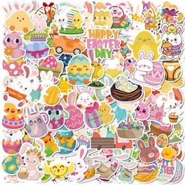 Easter Stickers - Easter Basket Stuffers for Kids - 100PCS Easter Egg Stuffers Bunny Sticker Easter Crafts Stickers,Kids Easter Gifts Decor Treats Games Toys Activities Party Favor Supplies