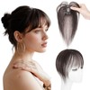 SEGO Clip in Bangs Real Human Hair Toppers with Bangs,