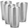 Beasea Stainless Steel Cups 15 oz, 4 Pack Large Stackable