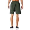 HMIYA Men's Sports Shorts, Quick-Drying Shorts with Zip Pocket, Army