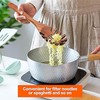 Wooden Pasta Spoon,Wooden Spaghetti Fork,26 Cm Long Hand Noodle Spoon,Pasta