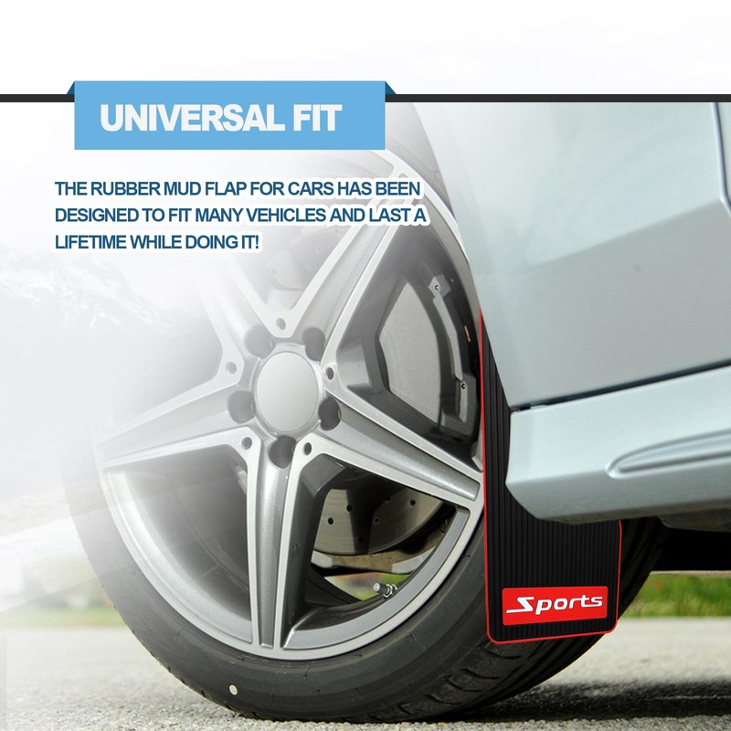 4PCS Car Mud Flaps Rubber Mudguard Soft No Collision Front