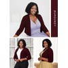 AusLook Plus Size Shrug for Women 3/4 Sleeve Lightweight Cardigan