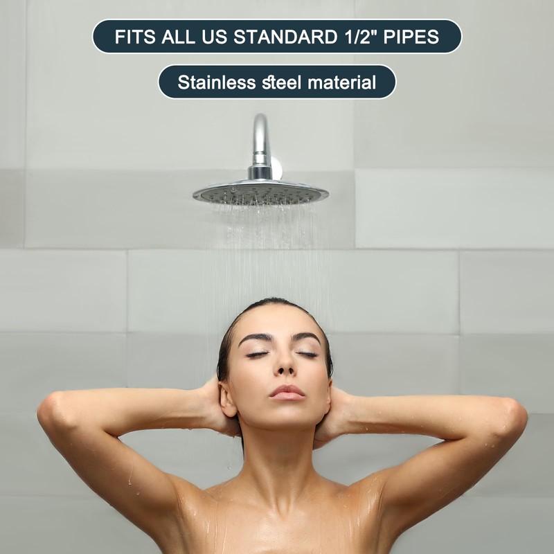 sourcing map Square Shower Arm Flange, 3.5" Stainless Steel Escutcheon