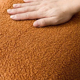 Foindtower Pack of 2, Curly Faux Fur Decorative Throw Pillow Covers Soft Fuzzy Plush Cushion Case with Zipper Cozy Pillowcase for Home Living Room Couch Bed Sofa 18 x 18 Inch, Bronze