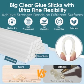 HHDQFTSLG Full Size Hot Glue,60/120W Dual Power Glue Gun with 30PCS Glue Sticks (11 * 150MM),High Temp,4.92ft Extra-long Power Cord Industrial Hot Melt Glue Gun for Craft,Quick Home Repairs,Arts,DIY