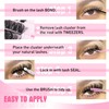 ALPHONSE Fluffy Lash Clusters with Bottom Lashes 12-20MM Cluster Eyelash