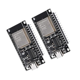 2 Sets ESP32S and Breakout Board,Terminal Adapter with NodeMcu ESP32 Wroom 32 Development Board WLAN WiFi Bluetooth CP2102 Chip