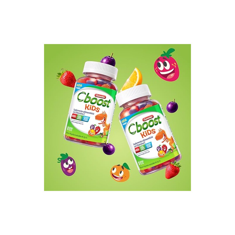 Cboost - Gomitas Kids Vitamina C para Niños, Sin Gluten,