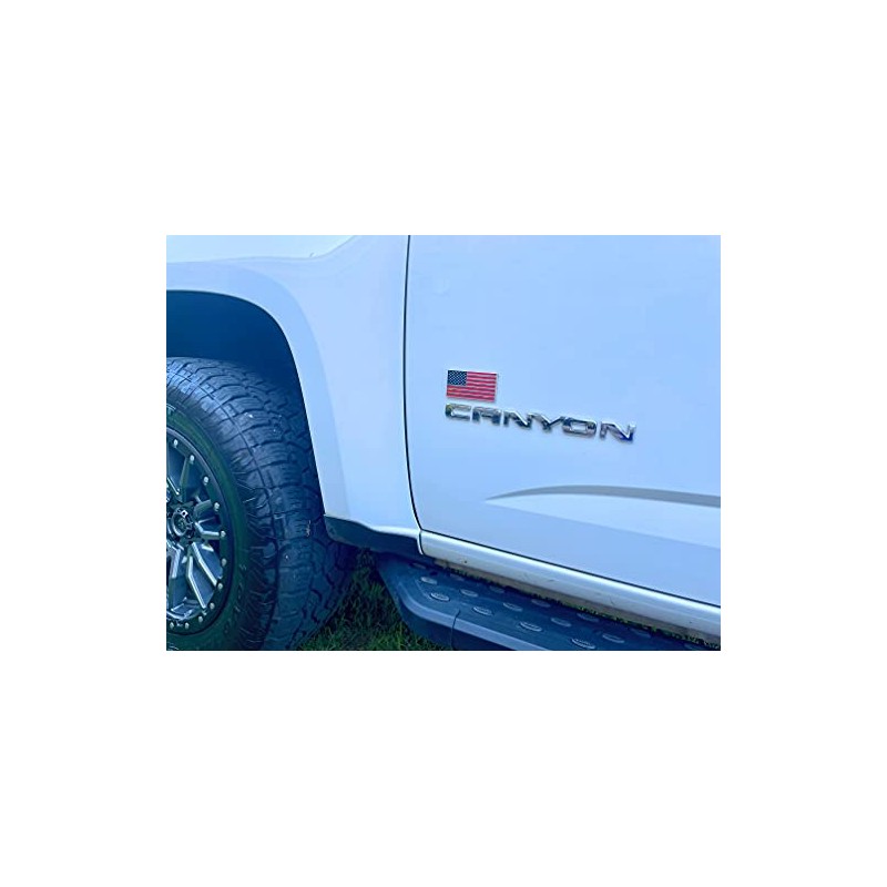 Patriot Accessories Red and Blue American Flag Metal Decal Auto