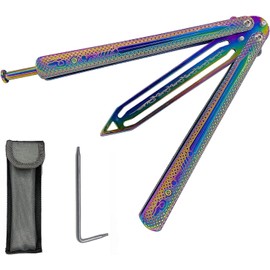 Practice Tool with Cool Color Design, Sturdy and Durable Practice Butterfly Trainer knife for Beginner