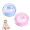 2Pcs Baby Body Cosmetic Powder Puff Kit, Hair Cleaning Puffs Kid Soft Sponge Plush Makeup Puffs with Case Container (Blue/Pink)