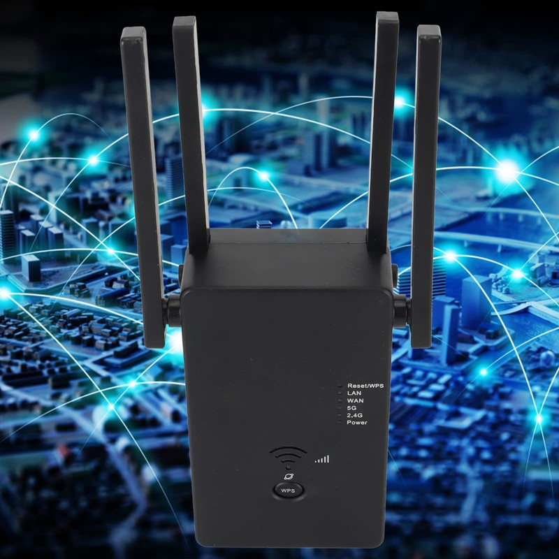 1200Mbps WiFi Extender for Home Office, 5G Dual Band WiFi