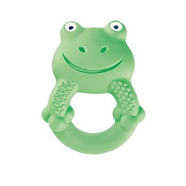 MAM Friend Max the Frog Development Toy, Baby Toy Made of Natural Rubber, Extra Soft Grip Toy for Touching, from 4+ Months, Green